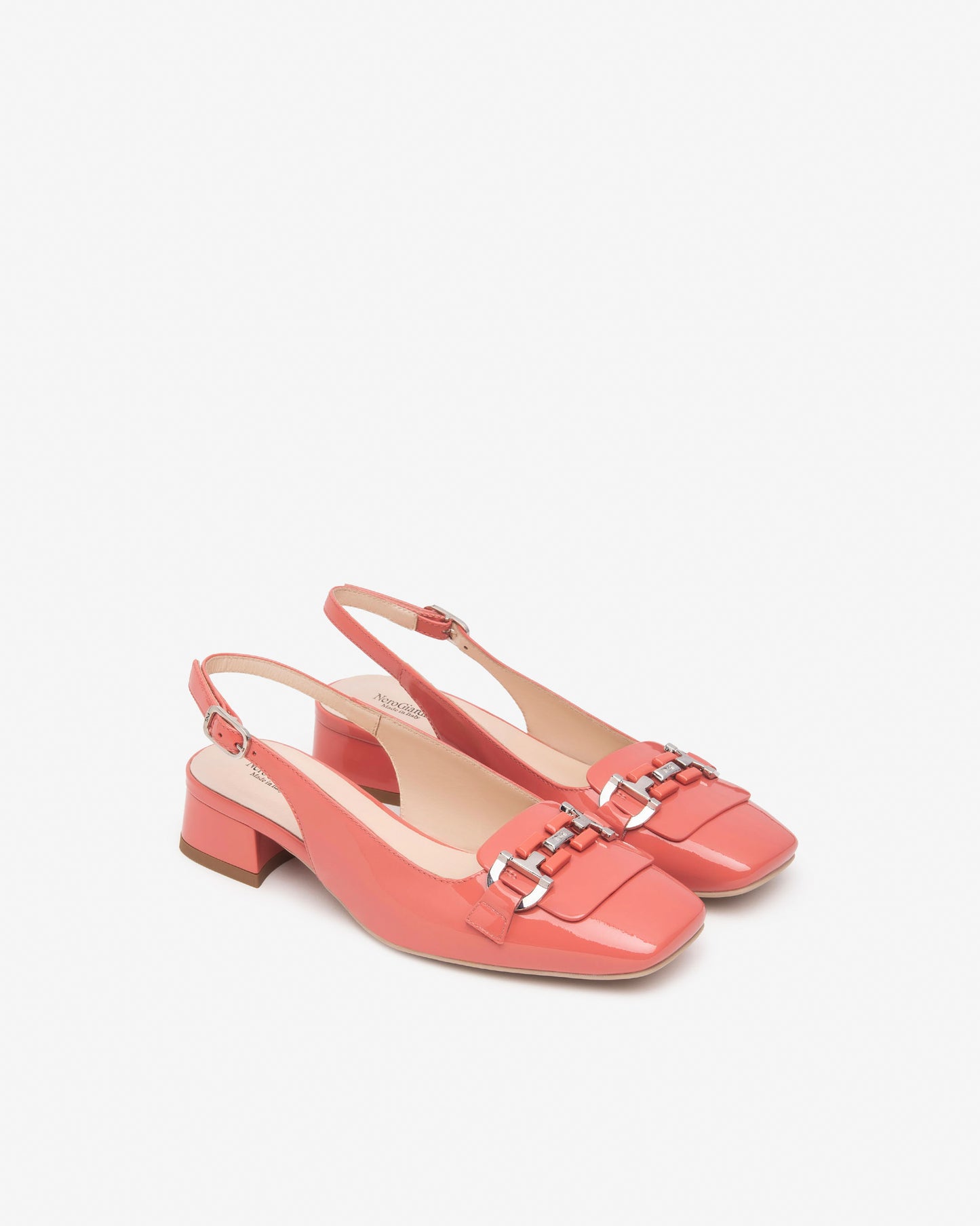 Slingback Nero Giardini colore Papavero Mod.