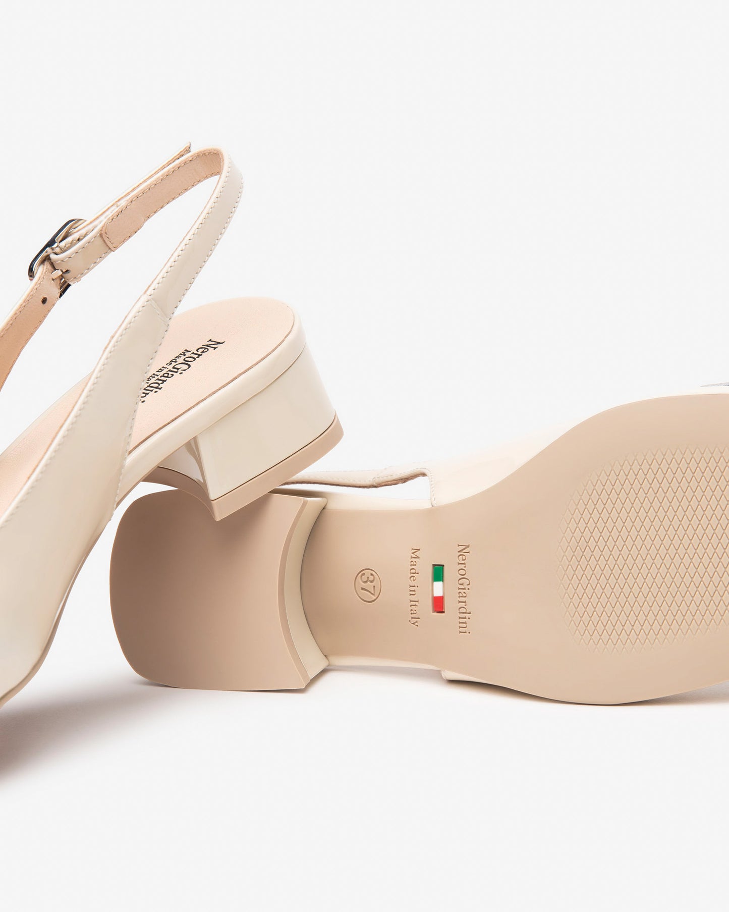 Slingback Nero Giardini Latte Art.512331D