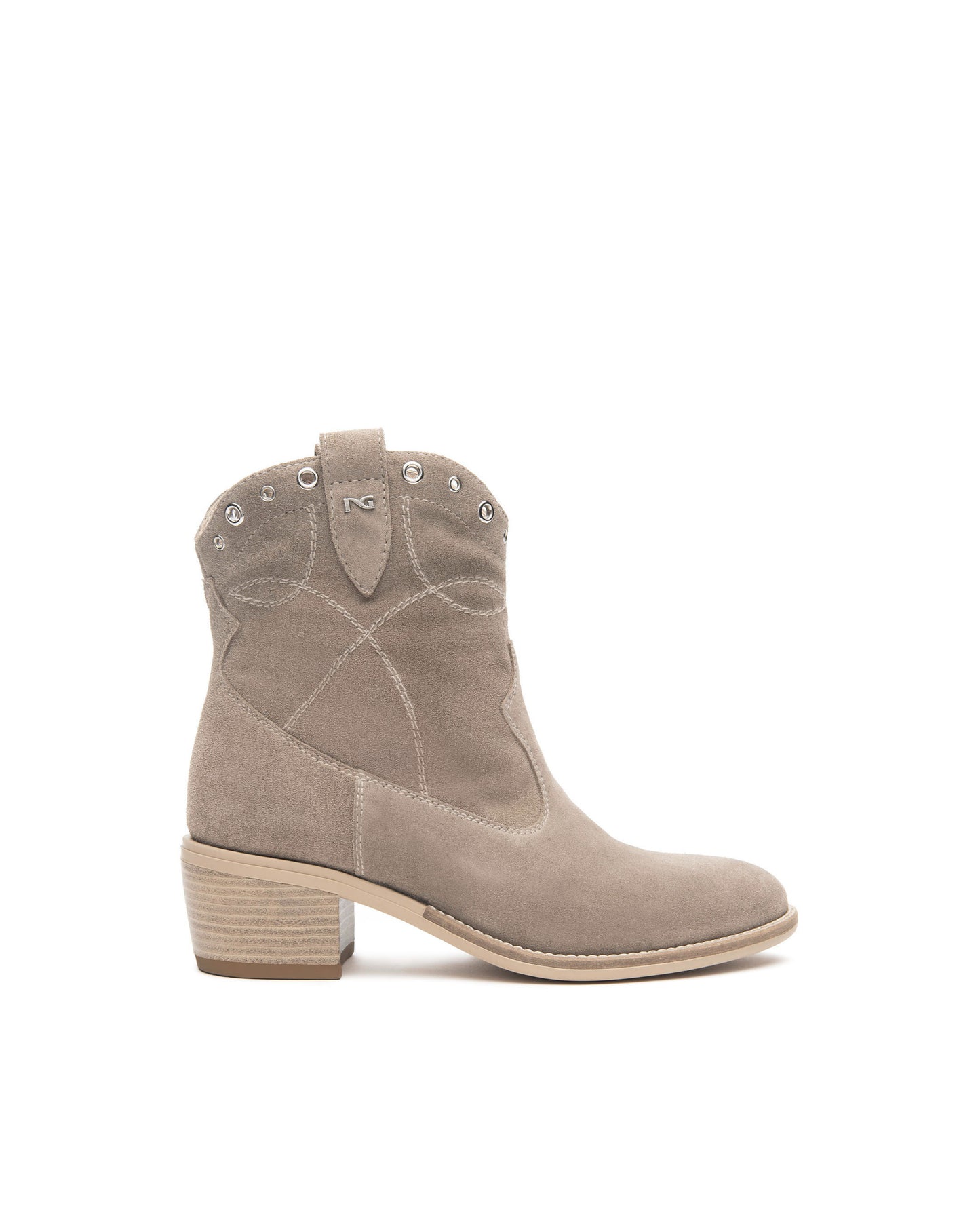 Suede Texan Boots Dove Grey Nero Giardini
