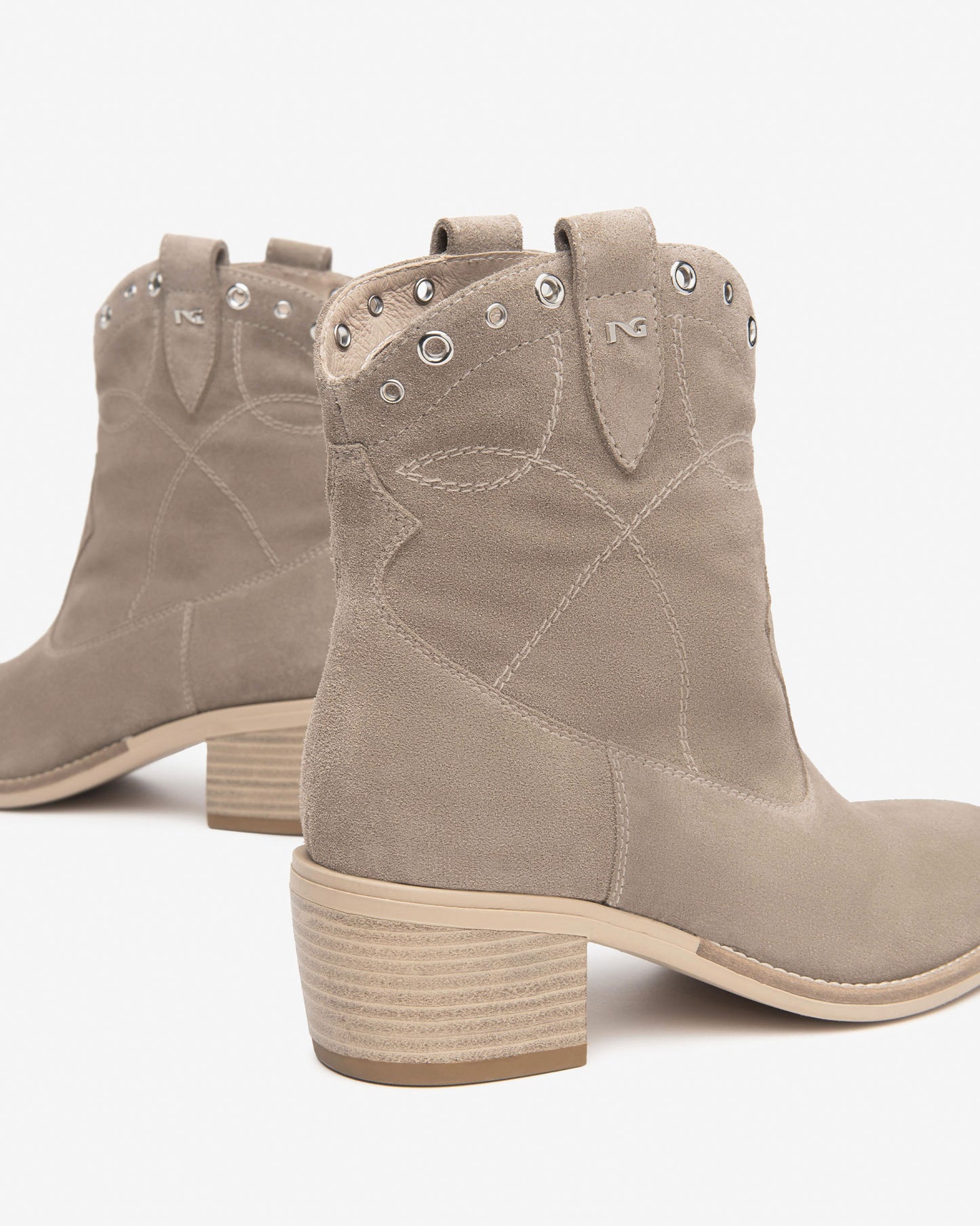 Suede Texan Boots Dove Grey Nero Giardini