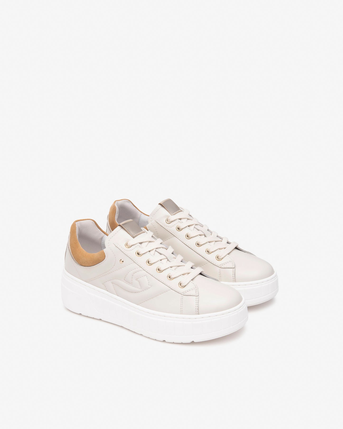Sneakers Nero Giardini Beige Platform