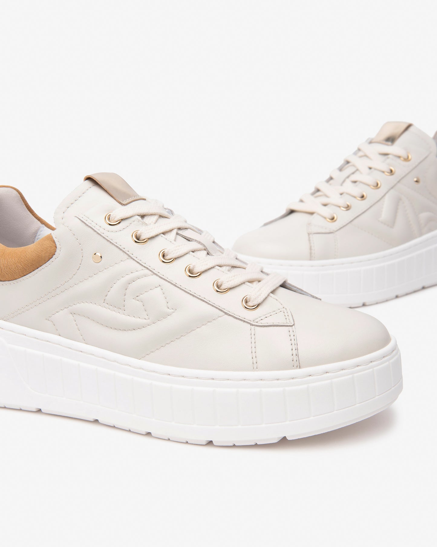 Sneakers Nero Giardini Beige Platform