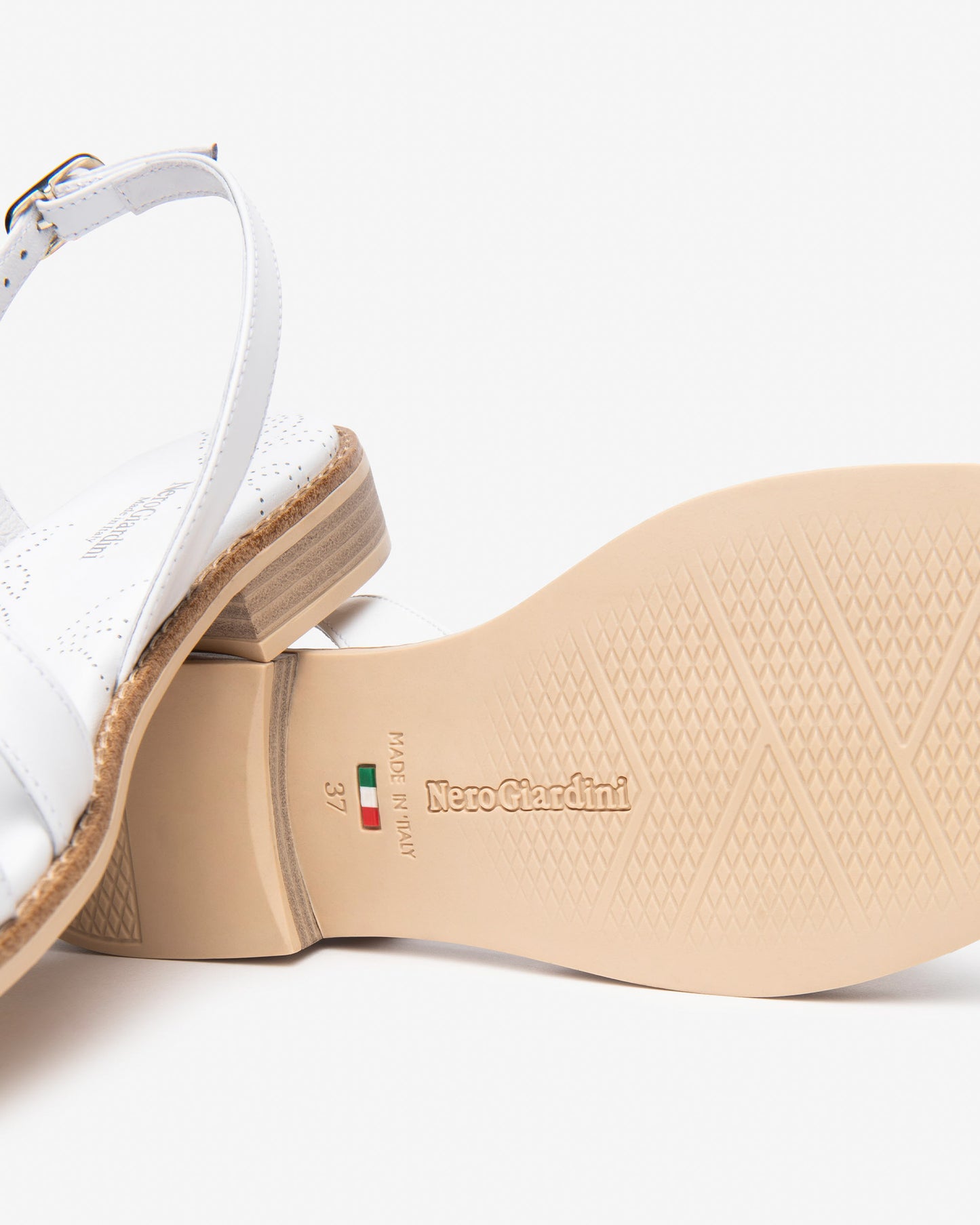 Nero Giardini Sandalo Donna Bicolore Bianco e Beige