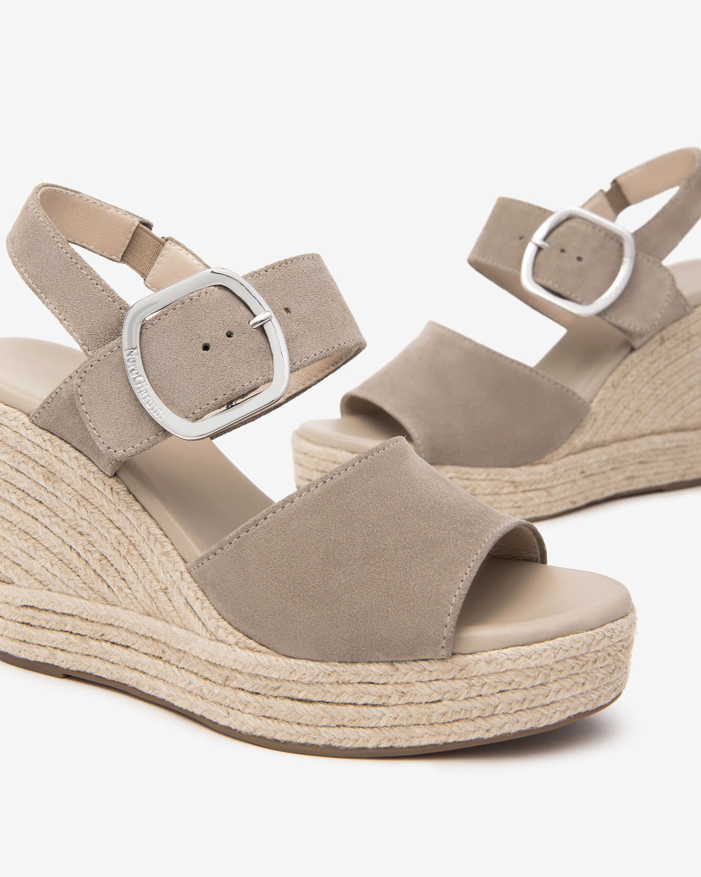 Sandalo In corda e suede Nero Giardini
