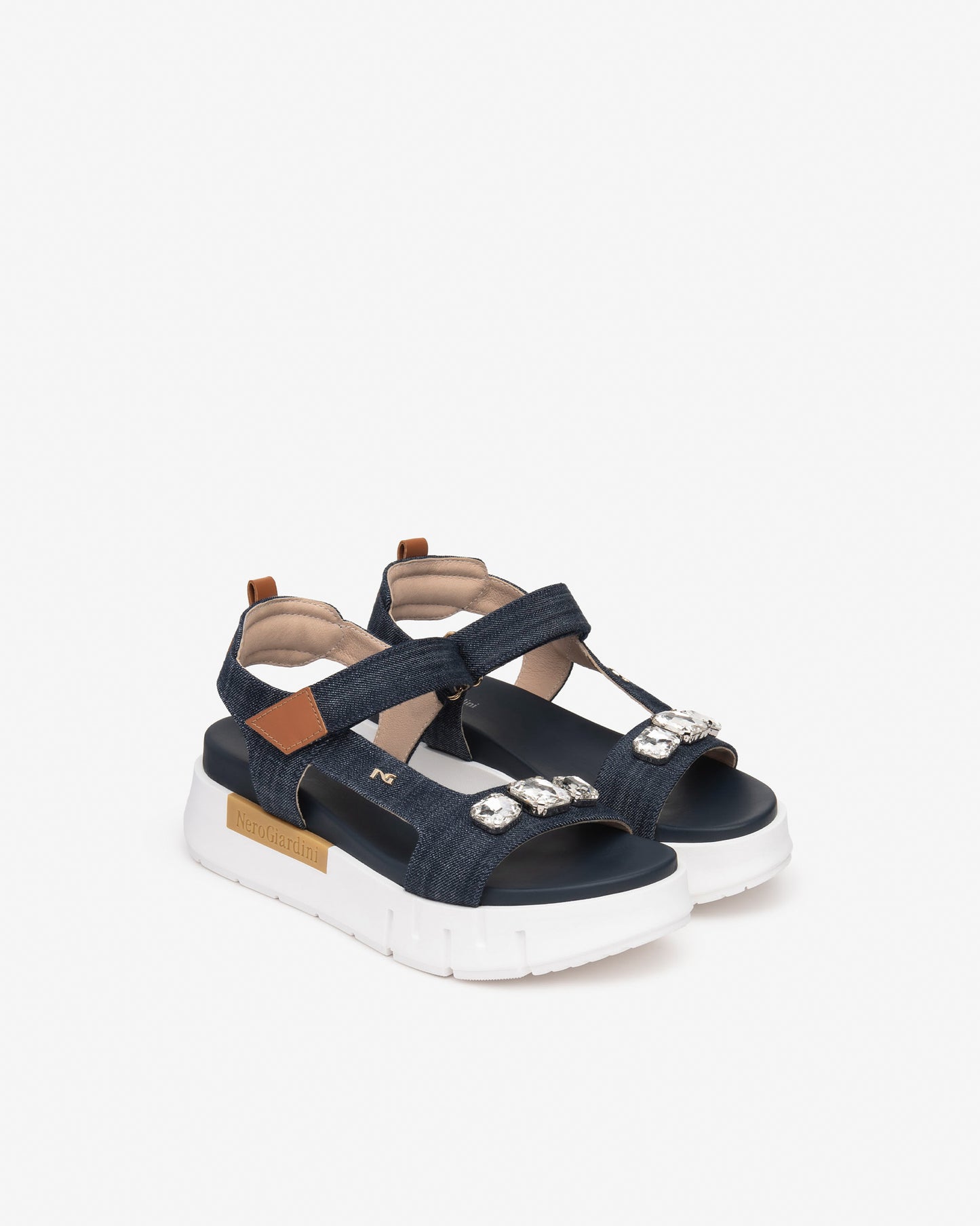 NERO GIARDINI Women's Platform Sandals - Jeans Model E5137691D