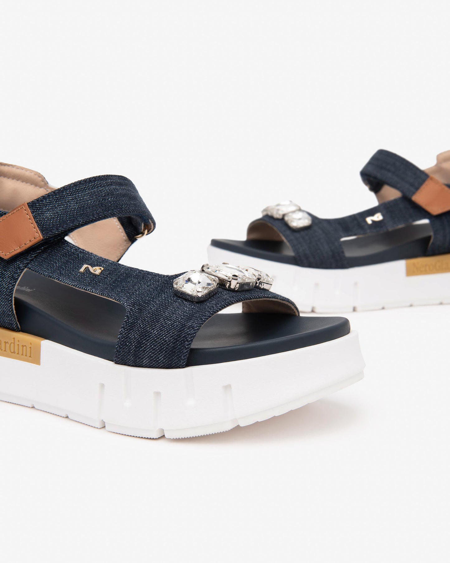 NERO GIARDINI Women's Platform Sandals - Jeans Model E5137691D