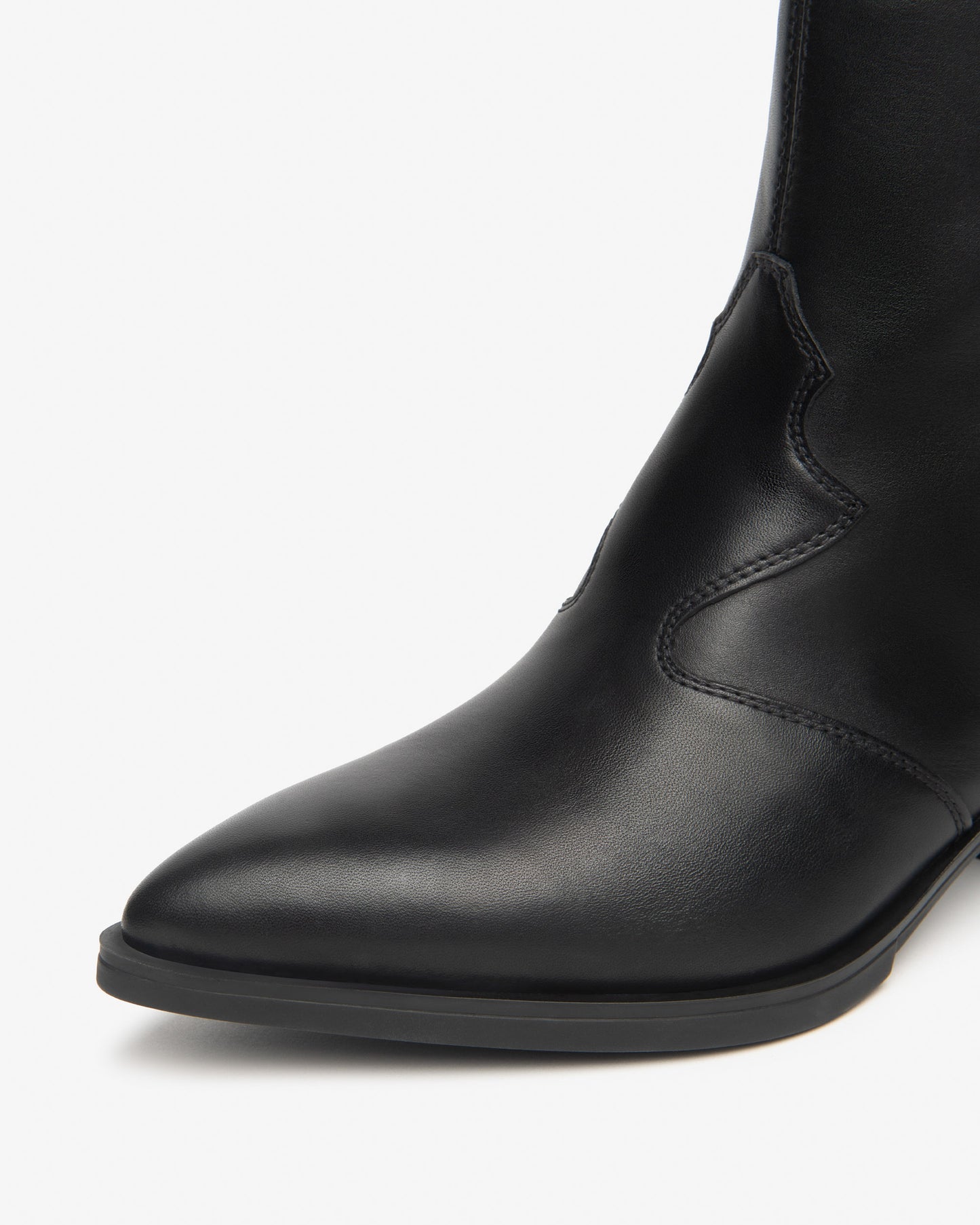 Stivaletti in pelle da donna Nero E615130D_100