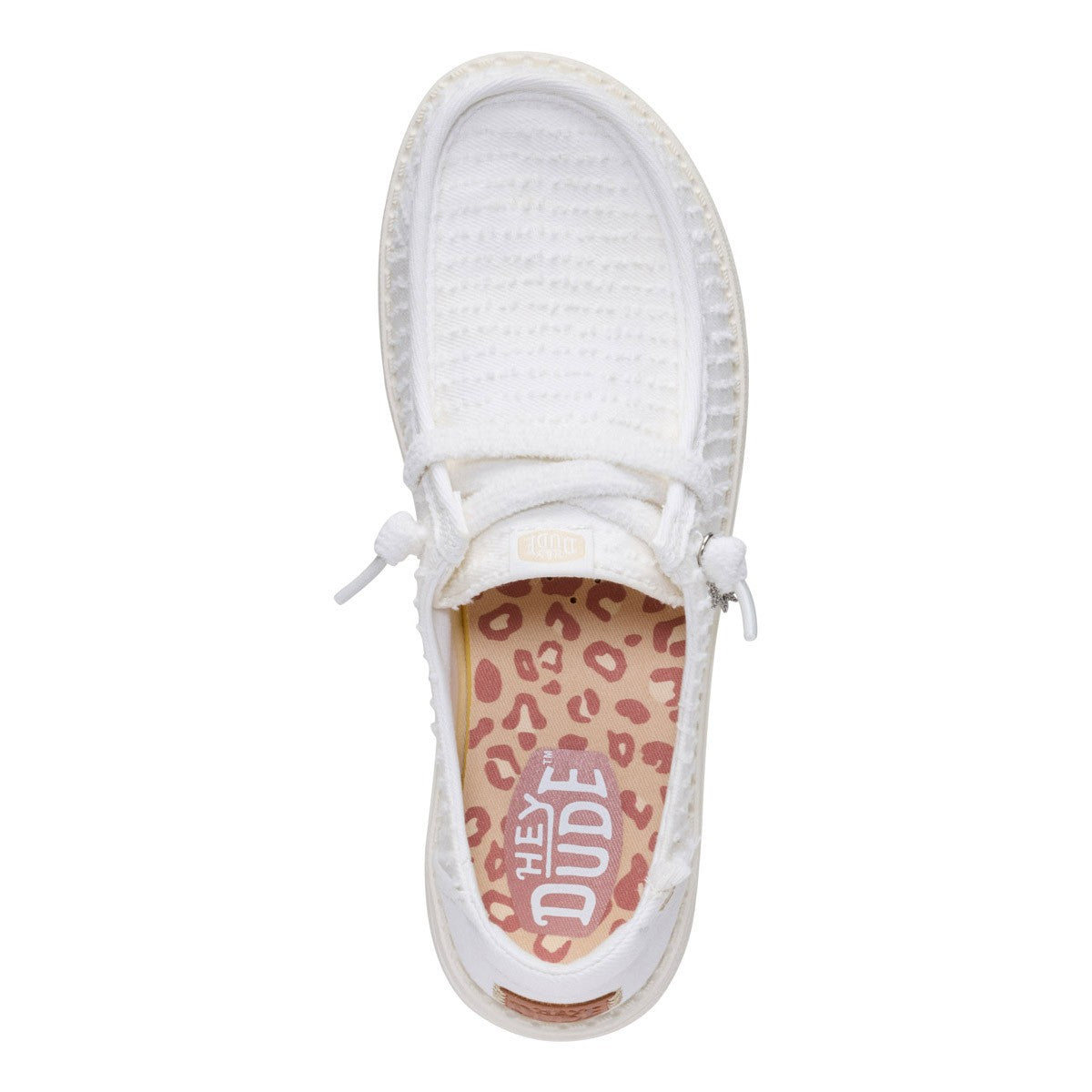 Hey Dude Wendy frayed canvas snow white