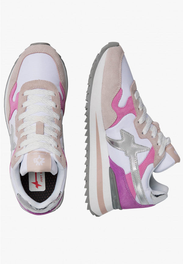 W6yz YAK-W. - Sneakers in tessuto tecnico e suede - Fucsia