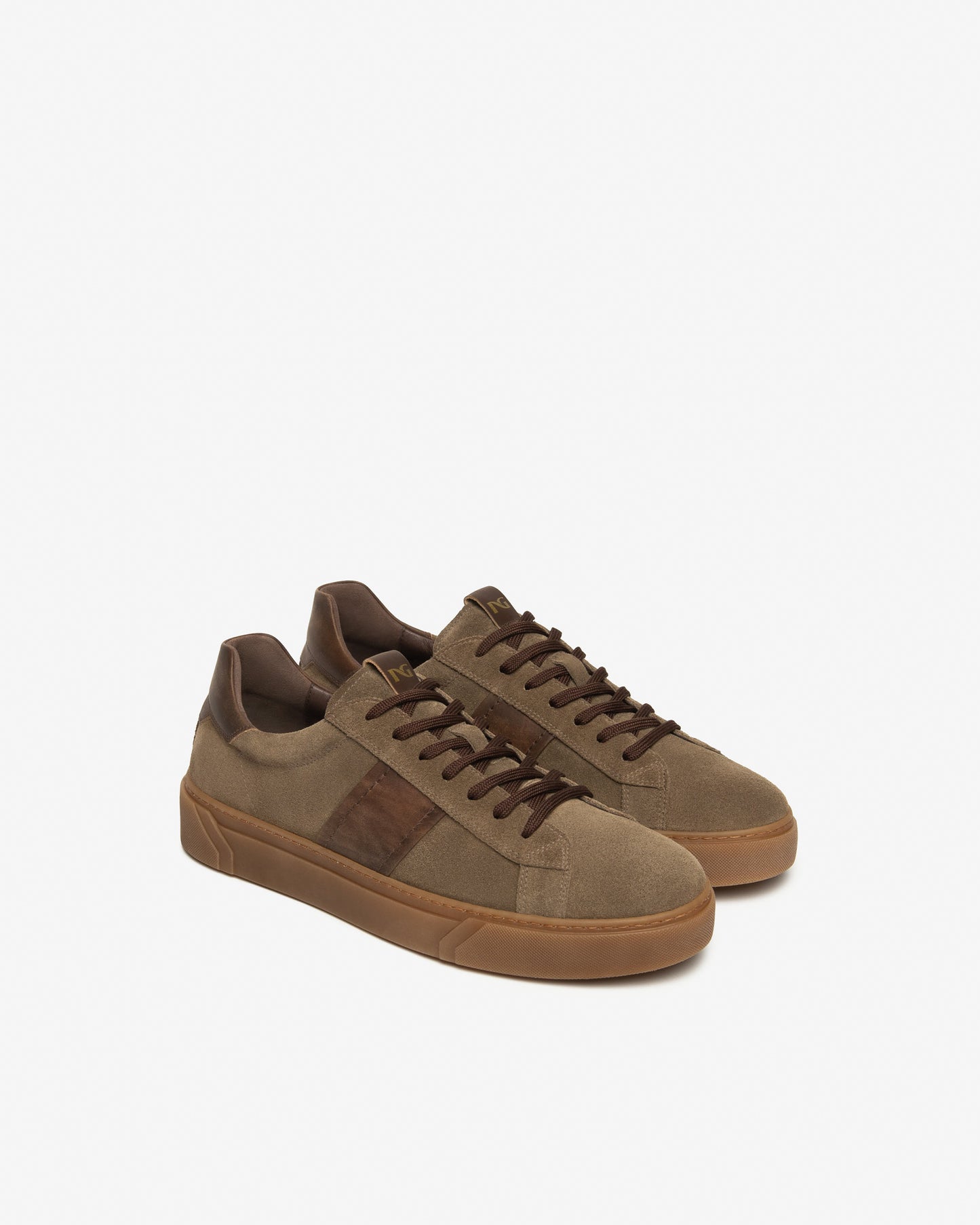 NeroGiardini Sneakers Uomo in Camoscio e Pelle Marrone I500951U-311