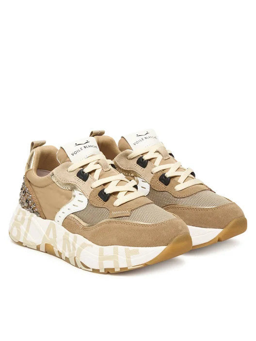 Voile Blanche Club 105 Sneaker donna in camoscio marrone-beige