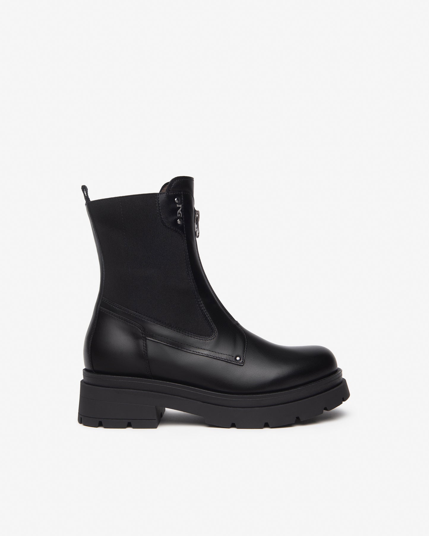 NeroGiardini Stivaletti Chelsea Donna in Pelle e Tessuto I514780D-100 nero shoesstyle