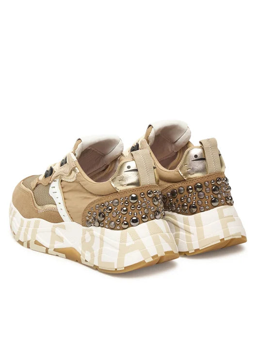 Voile Blanche Club 105 Sneaker donna in camoscio marrone-beige