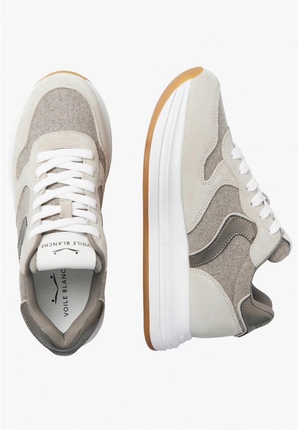 MERRY. SUEDE AND FABRIC SNEAKERS BEIGE 2018667042E41