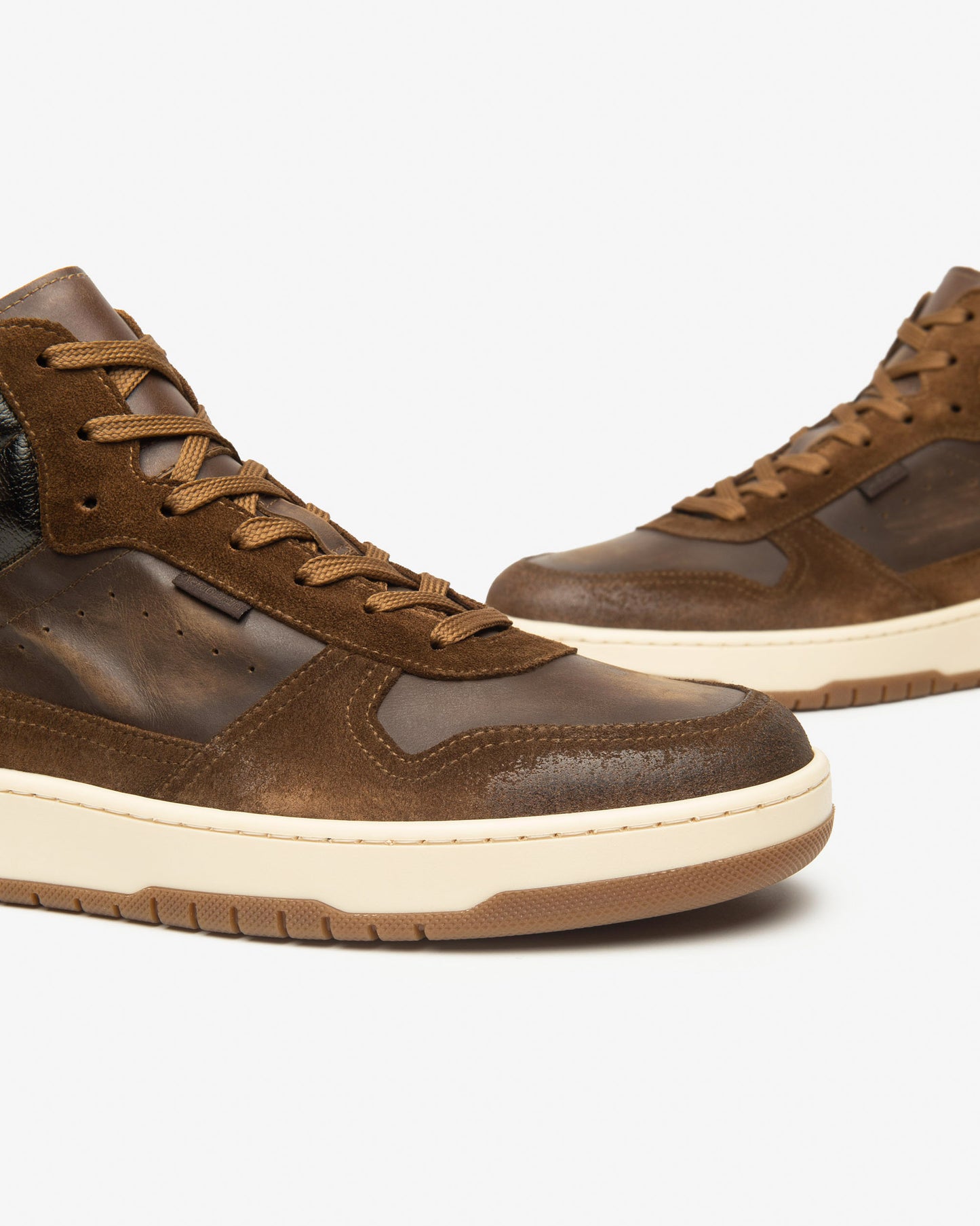 NeroGiardini Sneakers Alta Uomo in Suede e Pelle Marromi I500911U-339