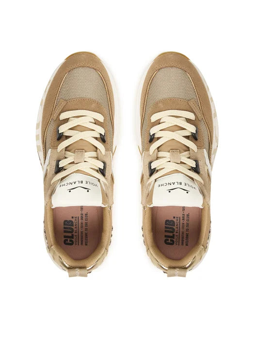 Voile Blanche Club 105 Sneaker donna in camoscio marrone-beige