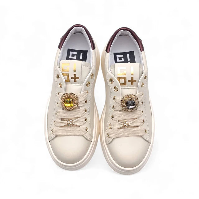 SNEAKERS DONNA GIO+ PIA 250A COMBI LATTE/BOTTONI