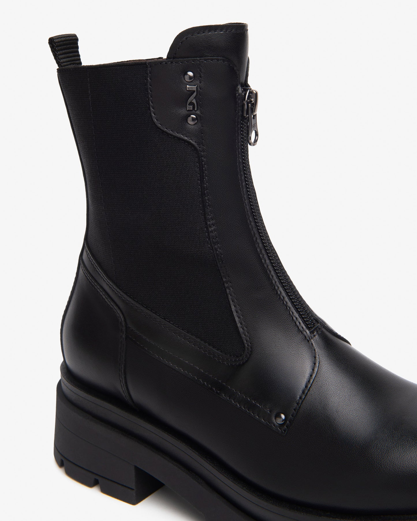 NeroGiardini Stivaletti Chelsea Donna in Pelle e Tessuto I514780D-100 nero shoesstyle