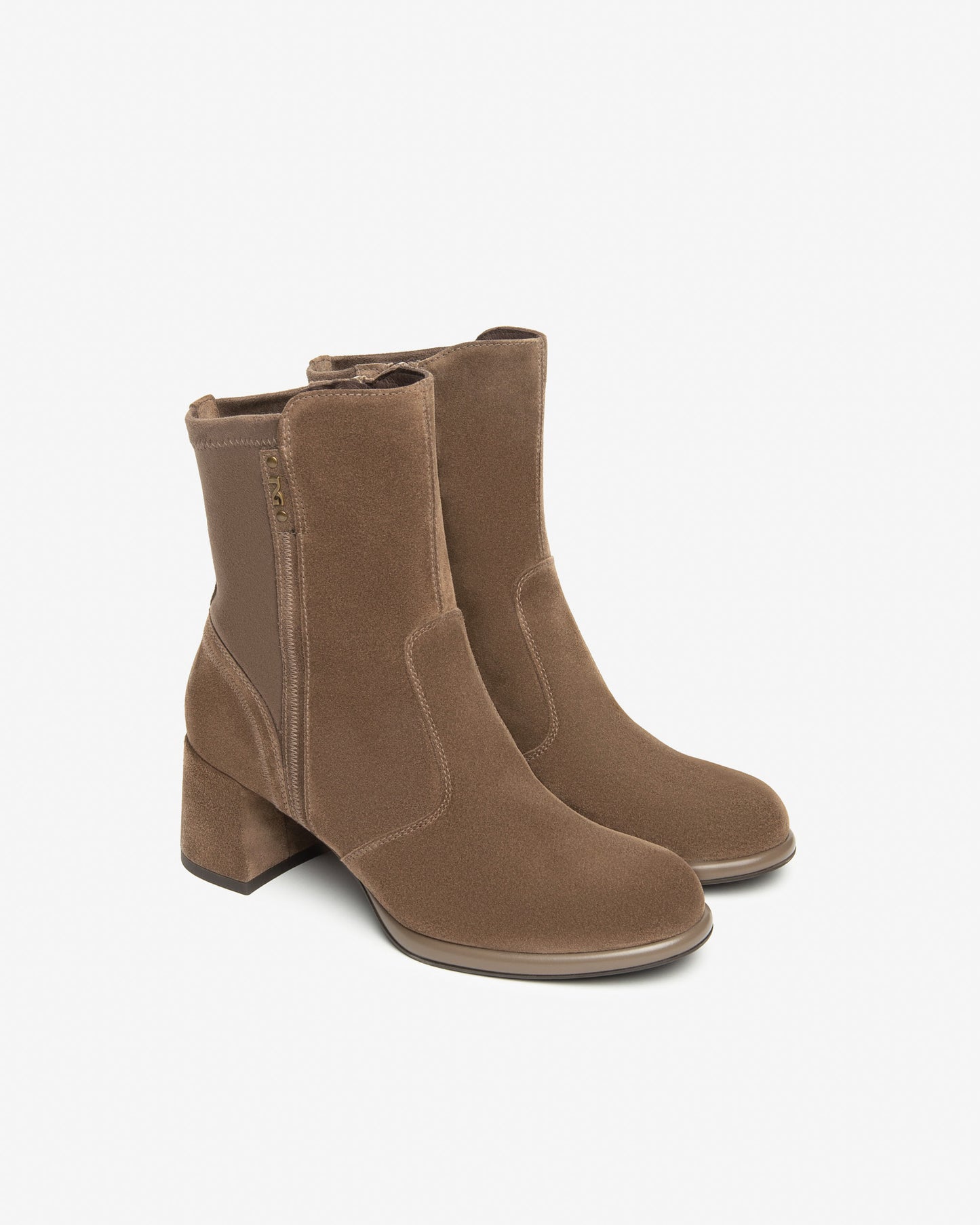 NeroGiardini Tronchetti Donna in Suede e Materiale Tecnico I514311D-427 marroni shoesstyle