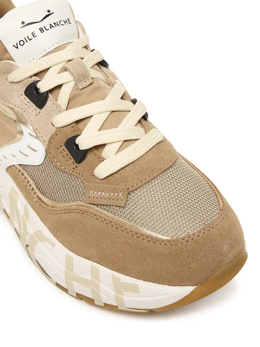 Voile Blanche Club 105 Sneaker donna in camoscio marrone-beige