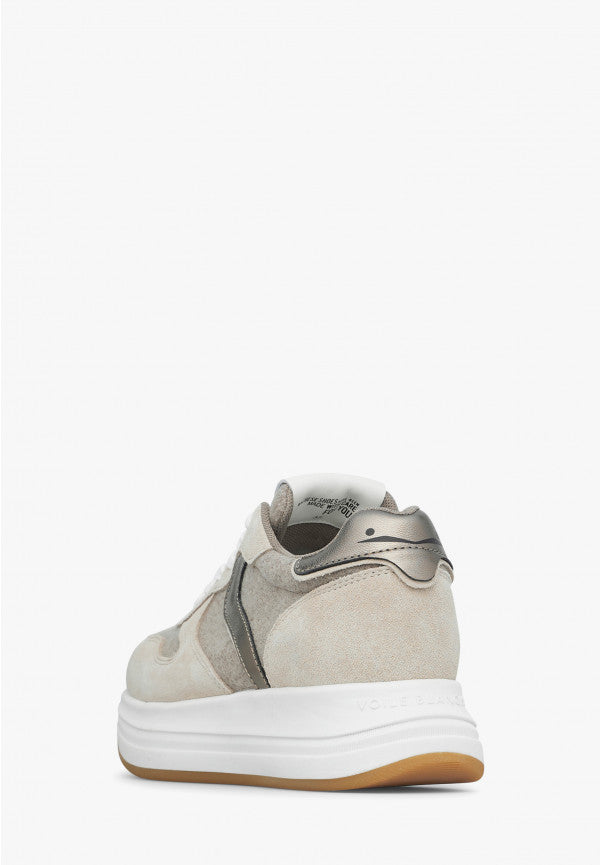MERRY. SUEDE AND FABRIC SNEAKERS BEIGE 2018667042E41