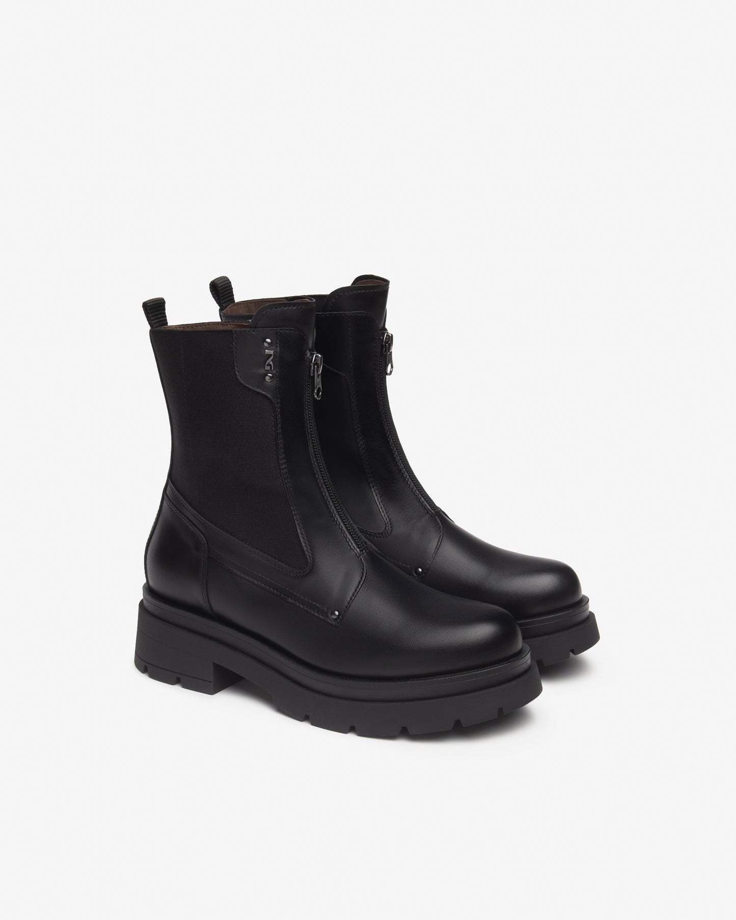 NeroGiardini Stivaletti Chelsea Donna in Pelle e Tessuto I514780D-100 nero shoesstyle