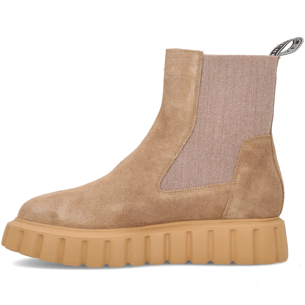 VOILE BLANCHE GRENELLE CHELSEA STIVALETTI IN SUEDE MARRONE CHIARO