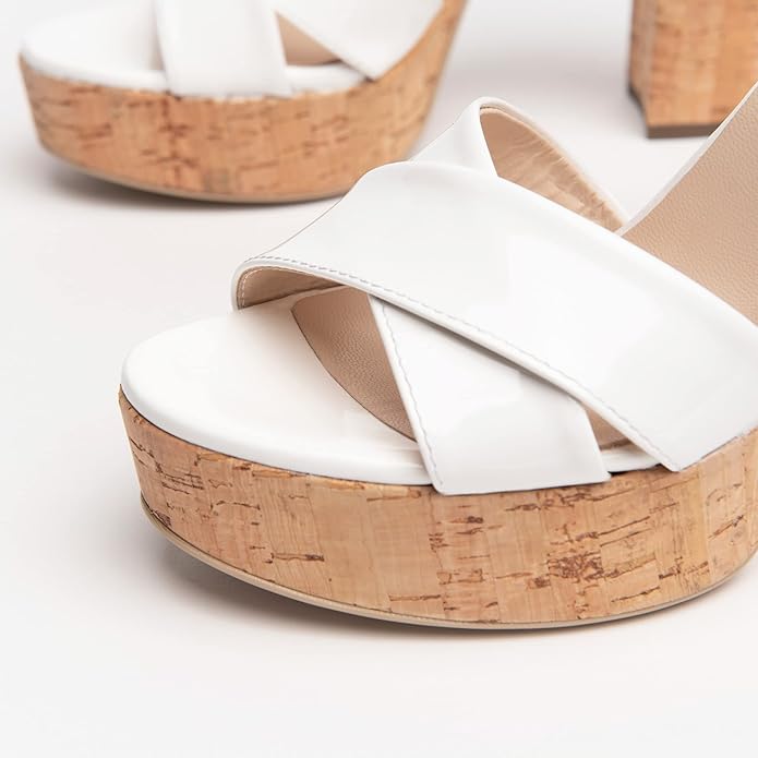 Sandal Nero Giardini White Glossy E410241D