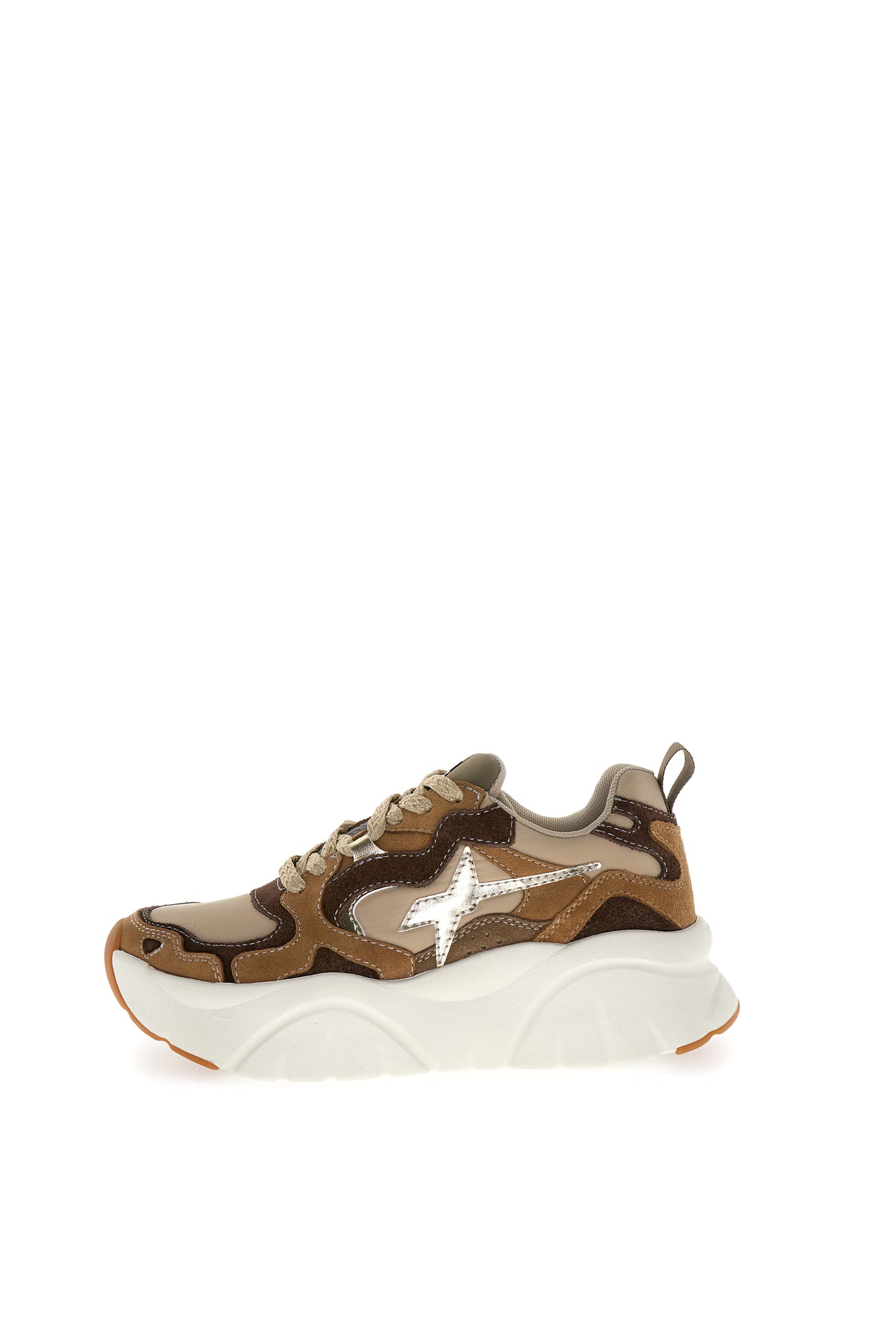 W6YZ MIA-W. SUEDE/NYLON TAUPE-BLACK-BEIGE
