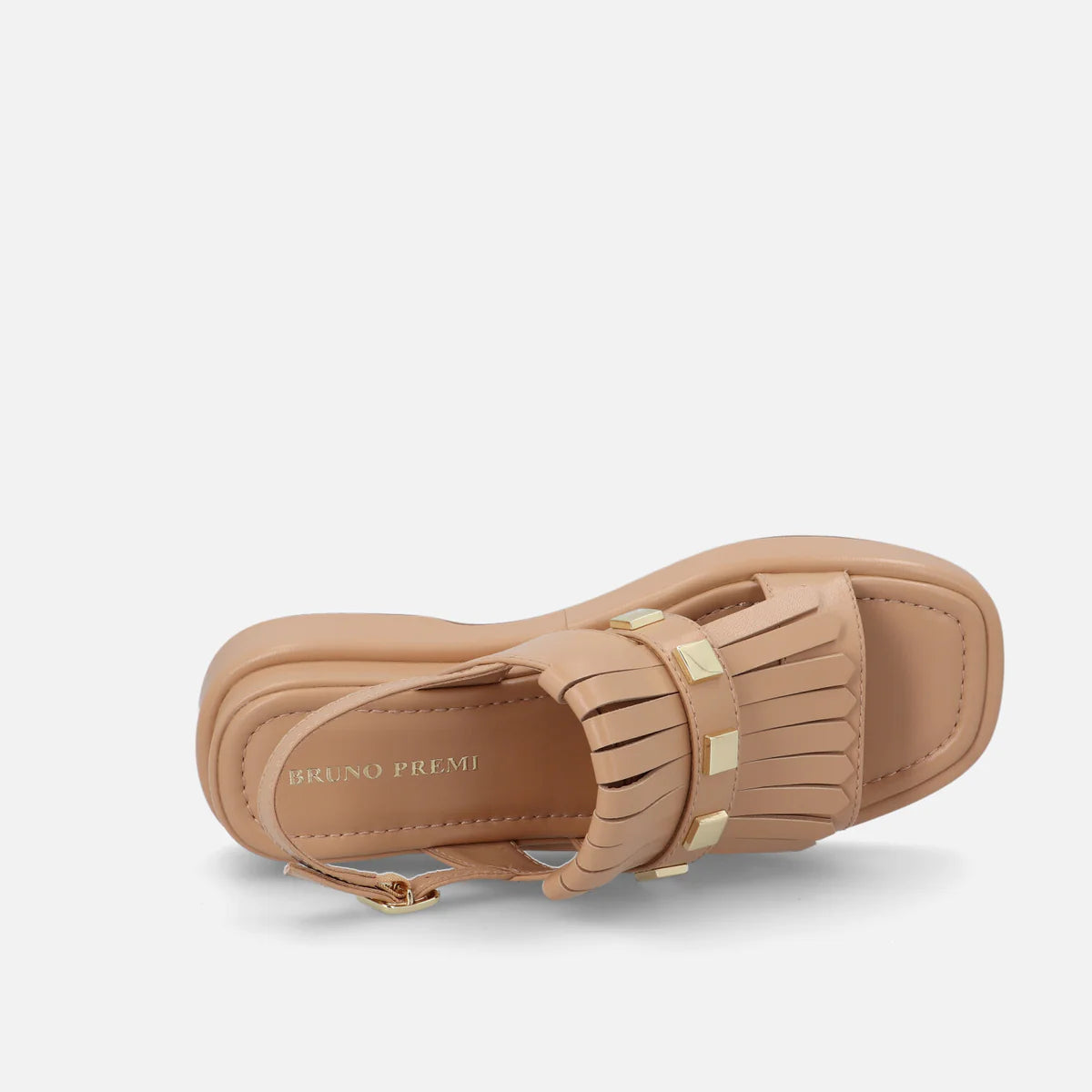 Sandal Bruno Premi Wheat color with platinum studs
