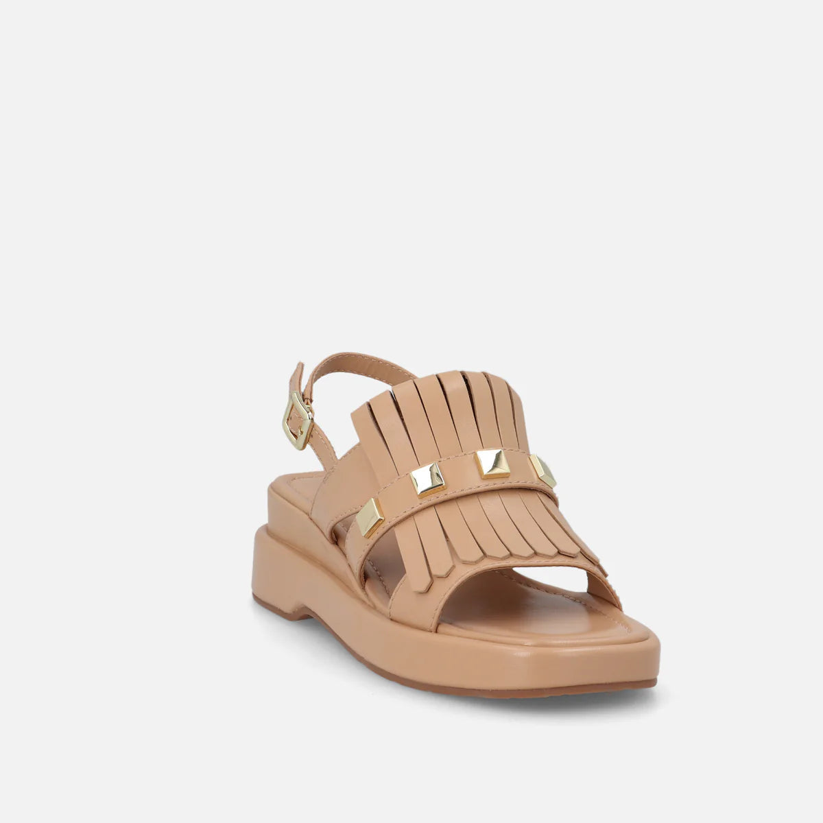Sandal Bruno Premi Wheat color with platinum studs