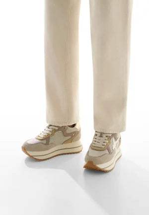 W6YZ DEVA - Sneakers basse GREY-WHITE-BEIGE