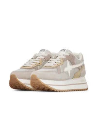 W6YZ DEVA - Sneakers basse GREY-WHITE-BEIGE