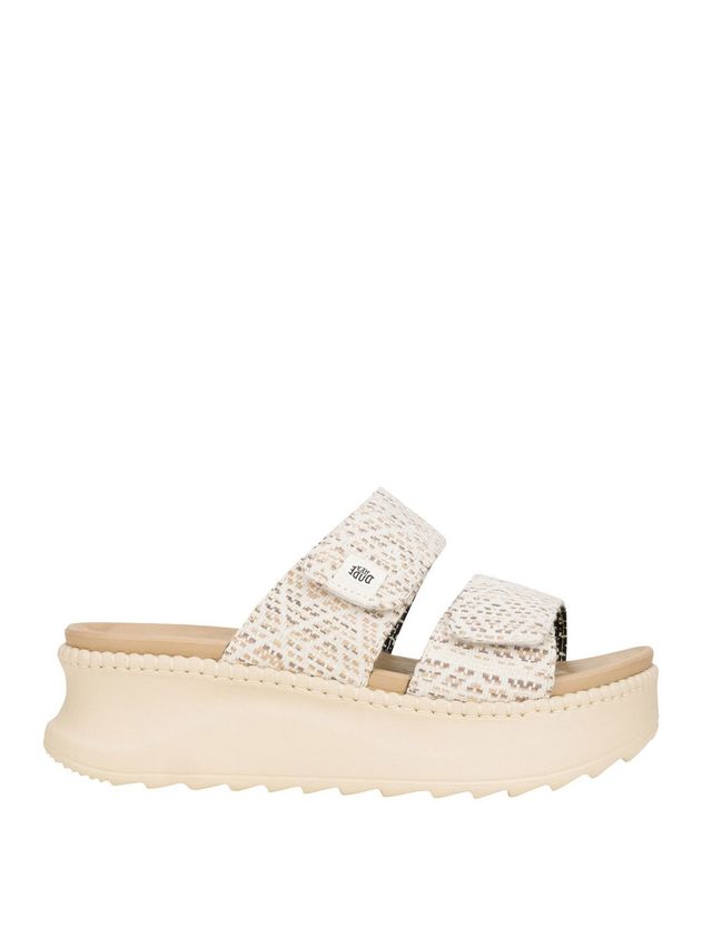 Sandalo Zeppa Hey Dude Delray Slide Surf Baja da Donna - Avorio
