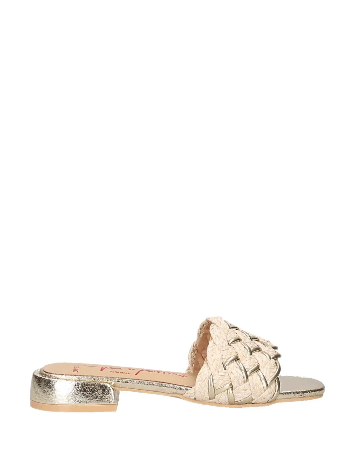Ciabatta Bianca Oro DONNA - LOVE To LOVE By Gai Mattiolo- 1010