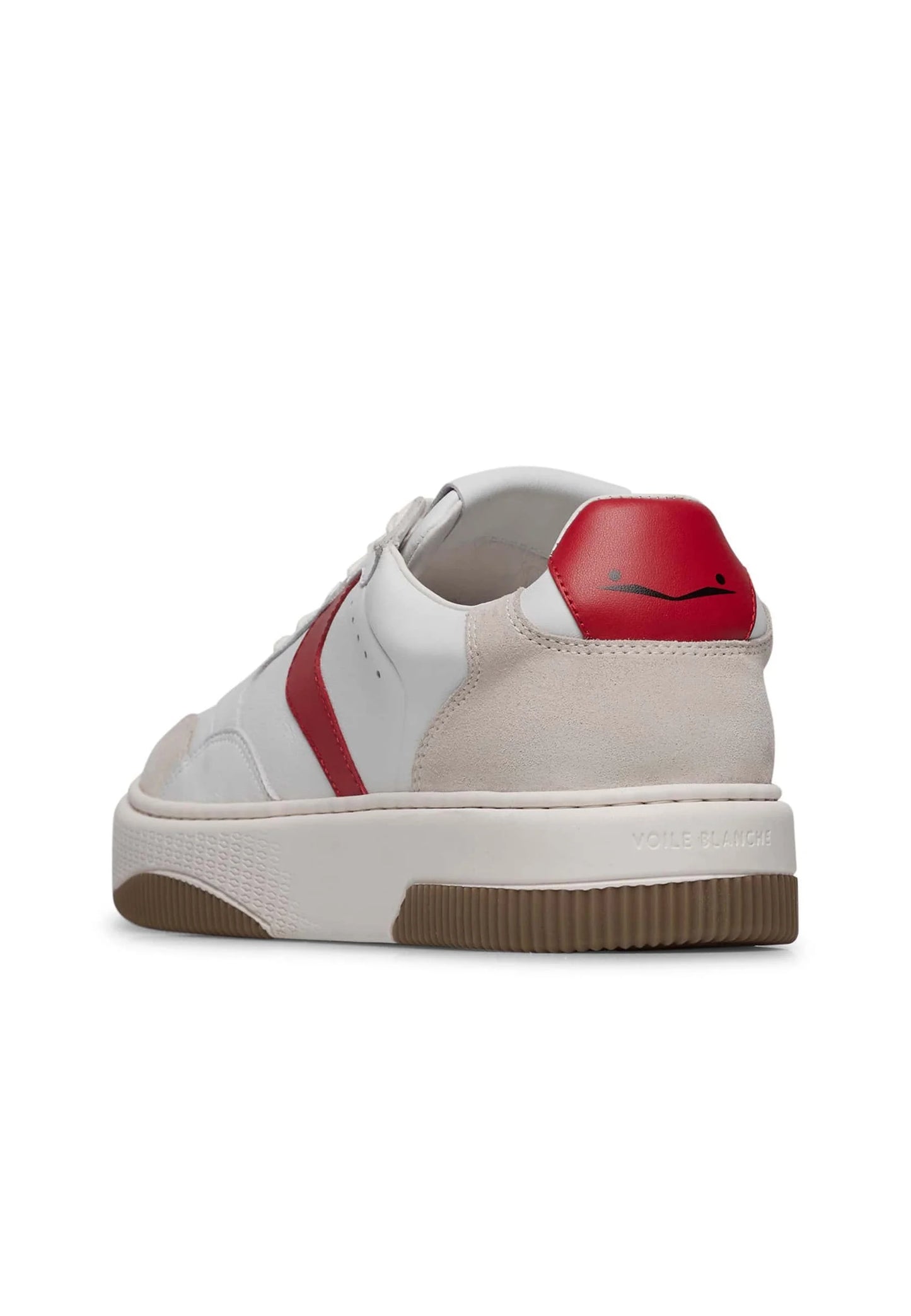 Voile Blanche Sneakers Mod. Gemini Bianca con baffo Rosso