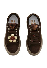 GIO+ Sneakers basse -suede-marrone PIA408A