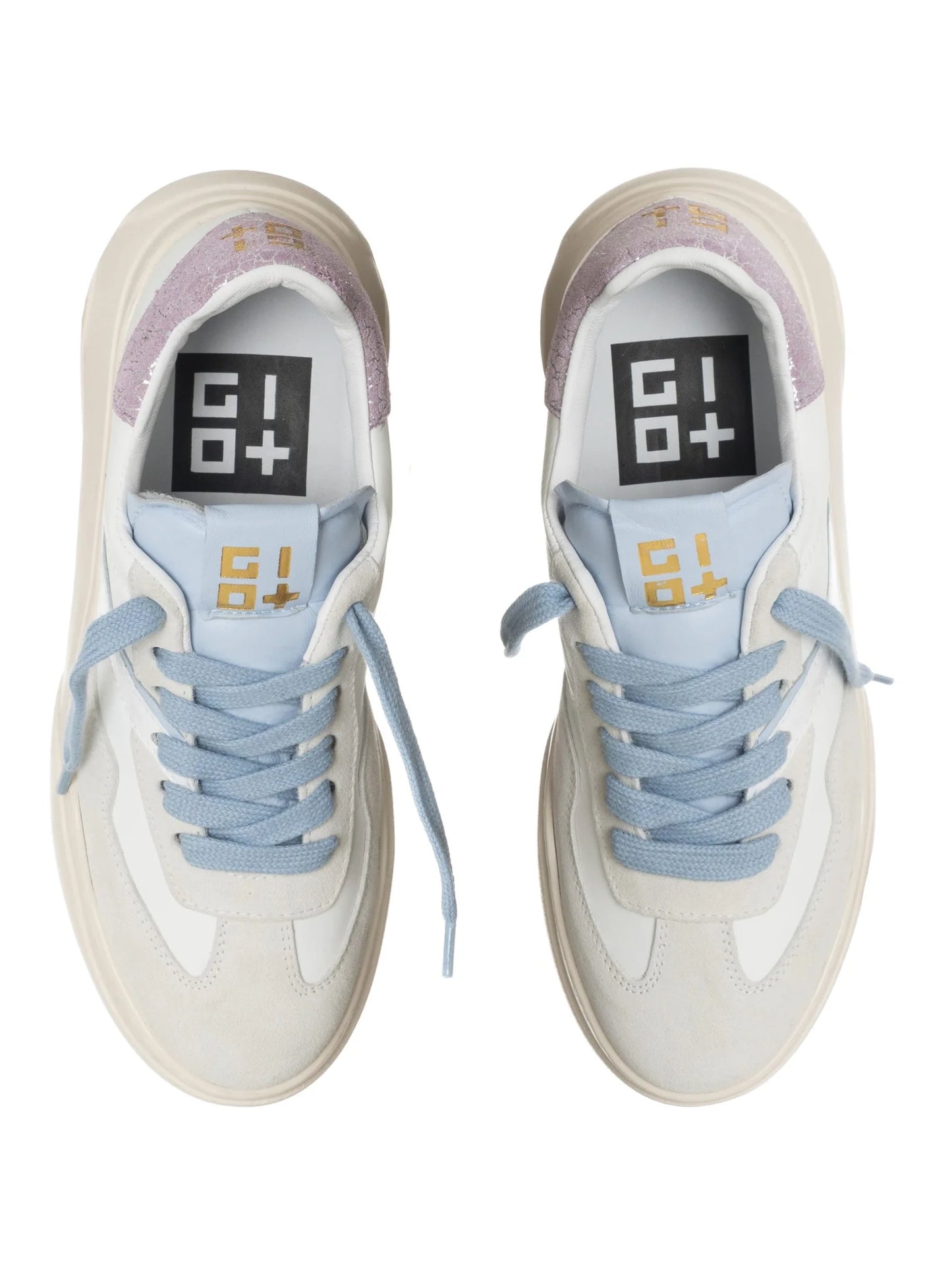 Sneakers Gio+ Bianche Celesti, Donna