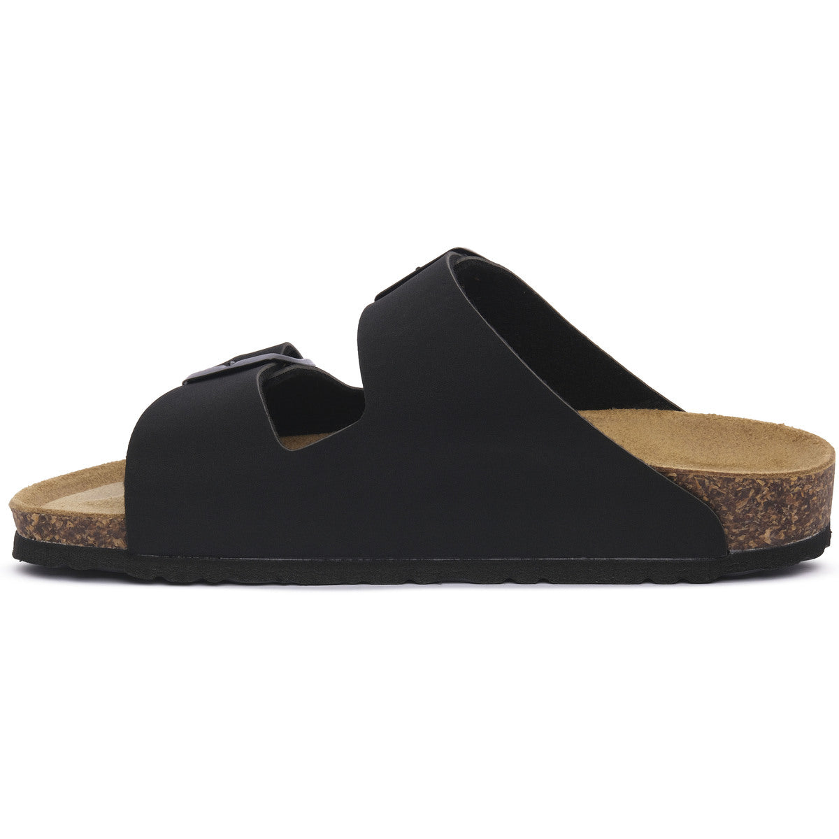 Goldstar Black Sandal with Double Buckle in matching color