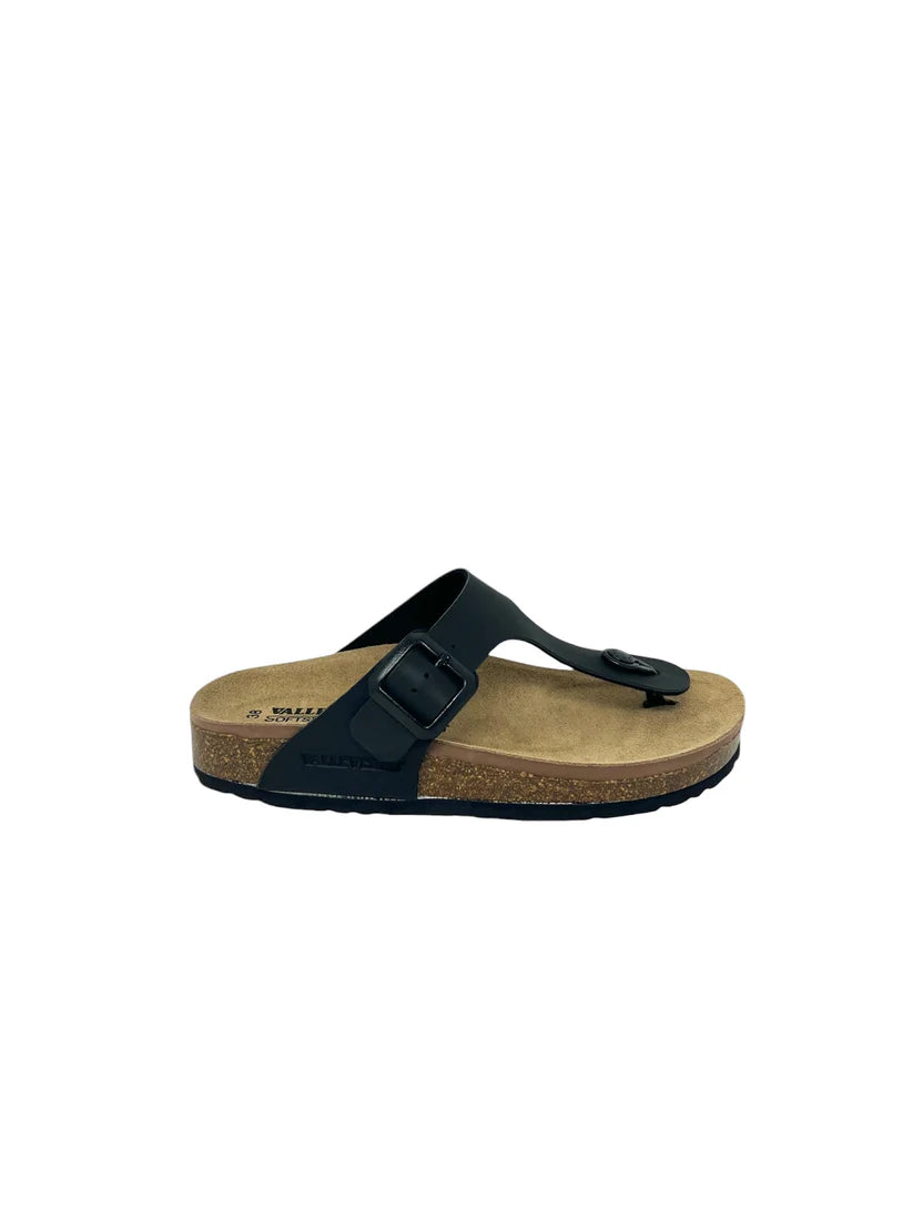 Goldstar Black Flip Flop Sandal with Matching Buckle