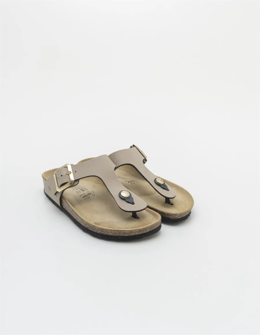 Goldstar Sand Flip Flops With Gold Buckle and Soft Fusbet