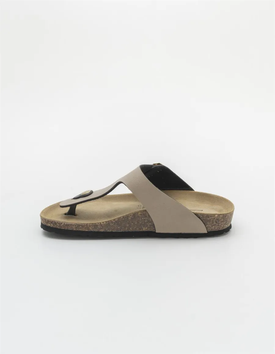 Goldstar Sand Flip Flops With Gold Buckle and Soft Fusbet