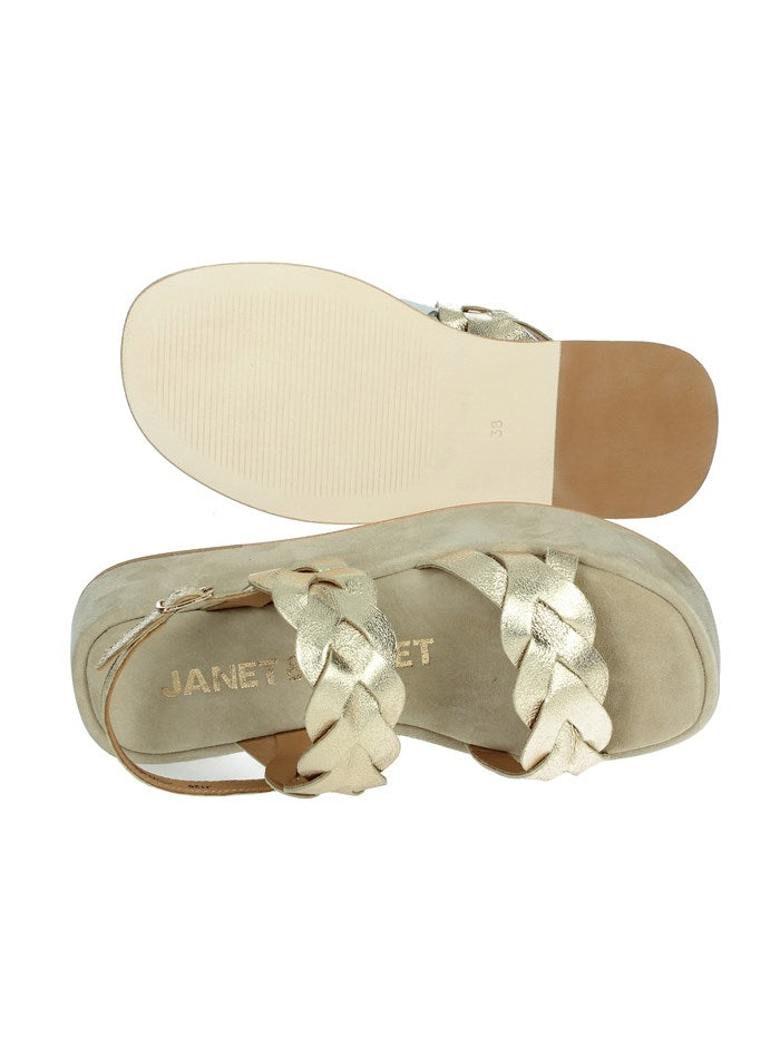 Janet Platinum Platform Sandal
