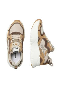 W6YZ MIA-W. SUEDE/NYLON TAUPE-BLACK-BEIGE
