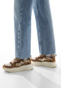 W6YZ MIA-W. SUEDE/NYLON TAUPE-BLACK-BEIGE