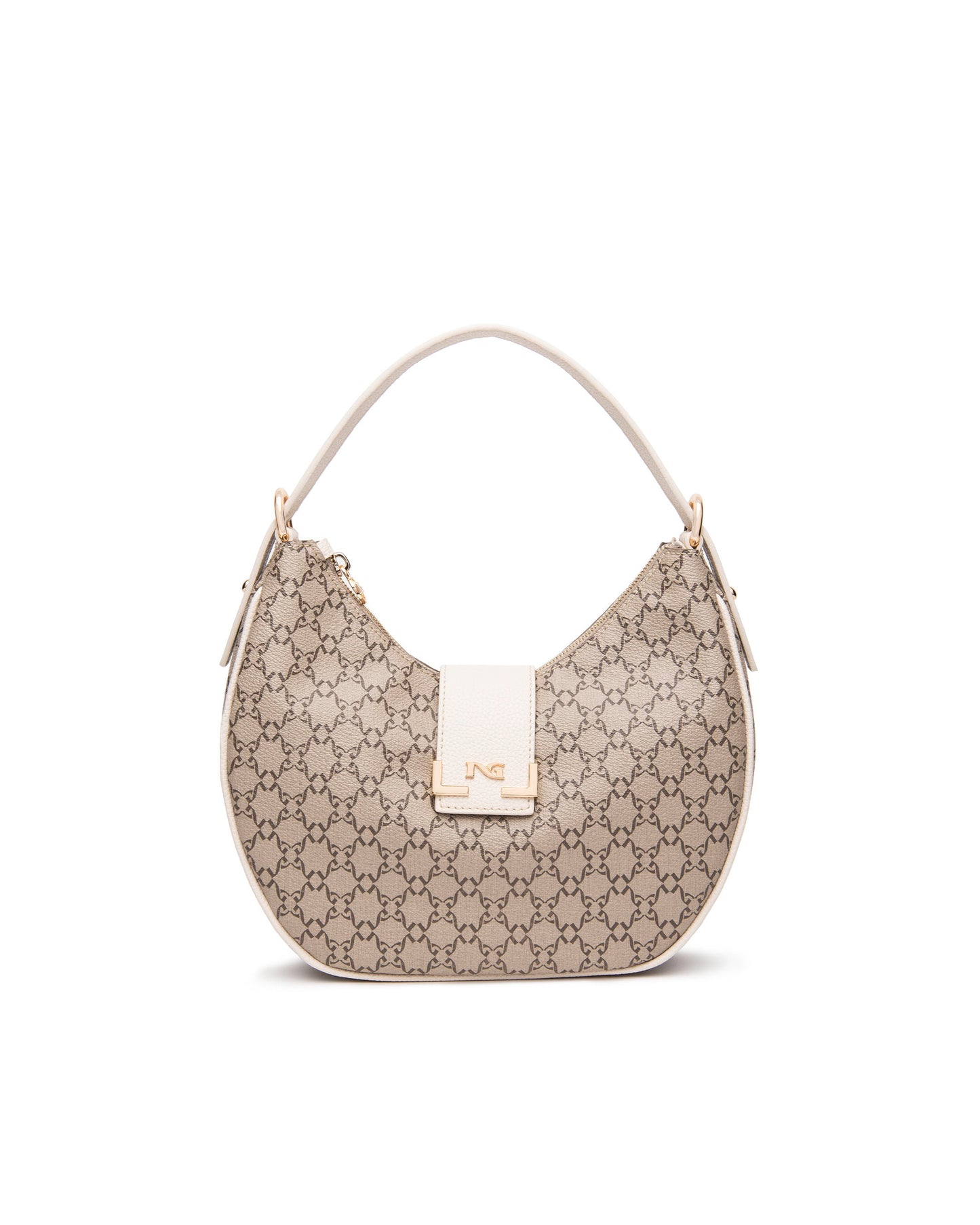 Borsa Nero Giardini Beige con Logo a contrasto