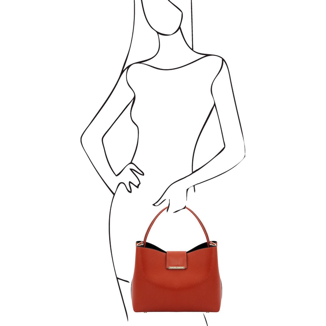 Clio - Palmellato leather bucket bag | TL141690