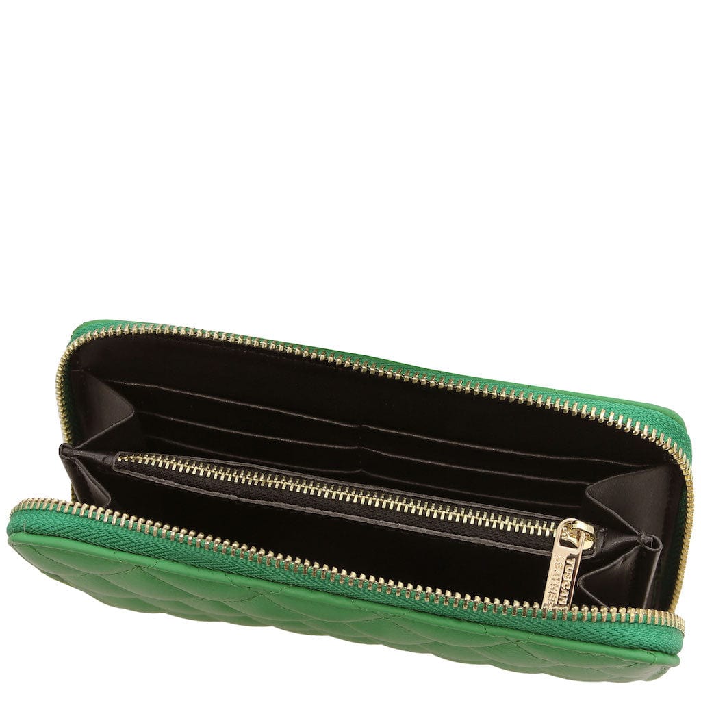 Penelope - Exclusive zip around quilted leather wallet | TL142316