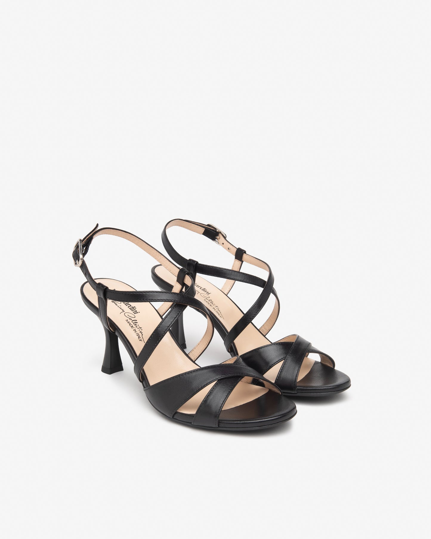 Black leather sandal Nero Giardini