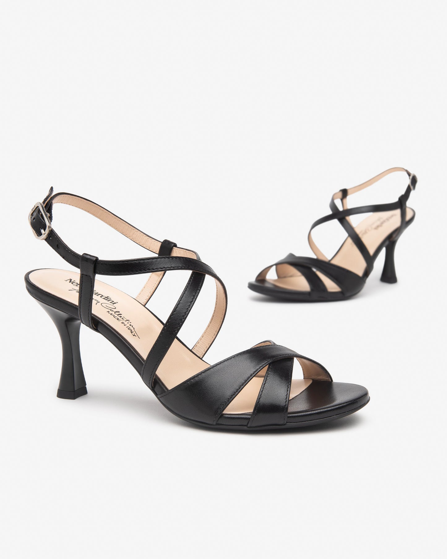 Black leather sandal Nero Giardini